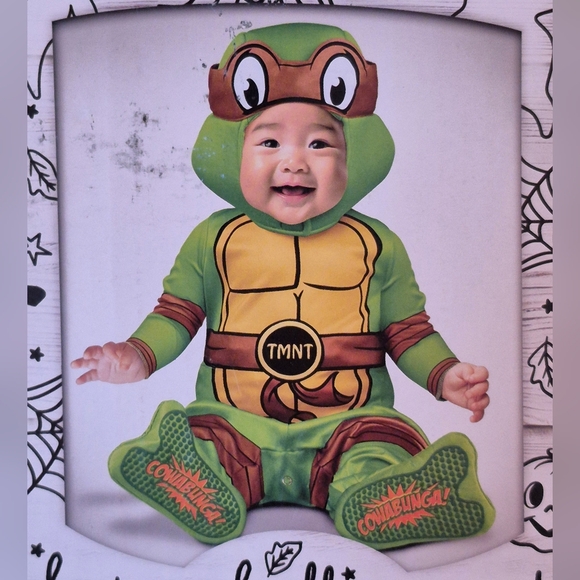 Lot Of 2 Super Mario Luigi And TMNT Infant Boys Costumes Size 6-12 Months - Picture 6 of 8